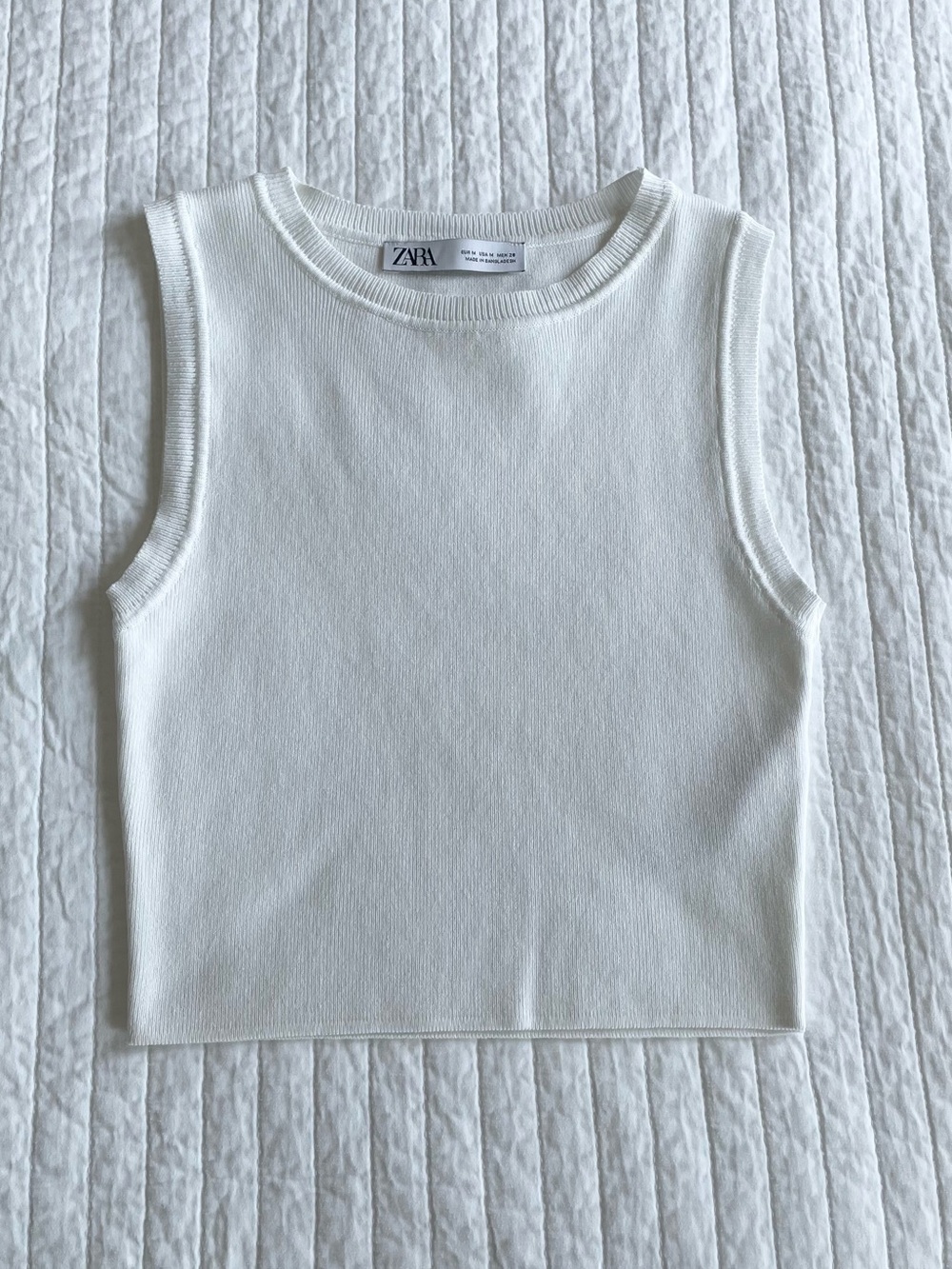 Zara Basic Cropped Knit Tank